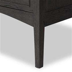 Adelaide Rustic Lodge Smoked Black Oak Nightstand|