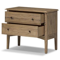 Adelaide Rustic Lodge Brown Aged Oak Nightstand|