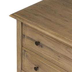 Adelaide Rustic Lodge Brown Aged Oak Nightstand|