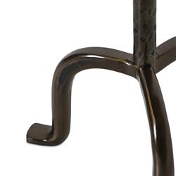 Leyla French Country Dark Brass Cast Iron Drink Side Table|