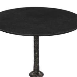 Leyla French Country Black Cast Iron Drink Side Table|