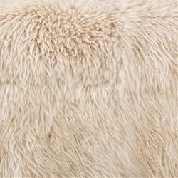 Adriel Rustic Lodge Cream Wool Fur Arm Chair|