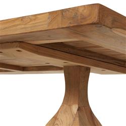 Fynn French Country Natural Reclaimed Teak Outdoor Dining Table - 111"|