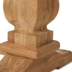 Fynn French Country Natural Reclaimed Teak Outdoor Dining Table - 111"|