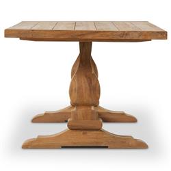Fynn French Country Natural Reclaimed Teak Outdoor Dining Table - 111"|