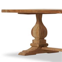 Fynn French Country Natural Reclaimed Teak Outdoor Dining Table - 111"|