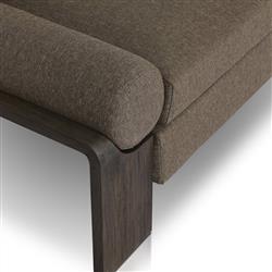 Sandari Modern Classic Brown Upholstered Teak Outdoor Chair|