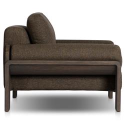 Sandari Modern Classic Brown Upholstered Teak Outdoor Chair|