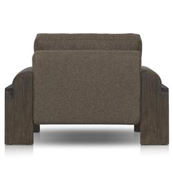 Sandari Modern Classic Brown Upholstered Teak Outdoor Chair|