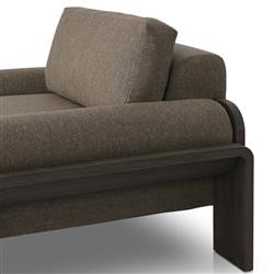 Sandari Modern Classic Brown Upholstered Teak Outdoor Chair|