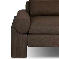 Sandari Modern Classic Brown Upholstered Teak Outdoor Chair|