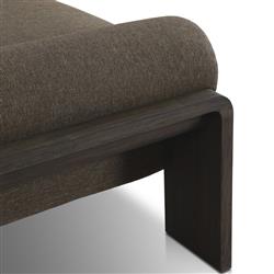 Sandari Modern Classic Brown Upholstered Teak Outdoor Chair|