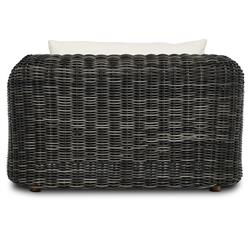 Celina Coastal Cream Upholstered Charcoal Teak Outdoor Arm Chair|