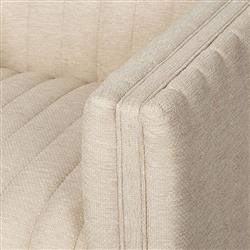 Leo Modern Classic Cream Tufted Outdoor Swivel Chair|