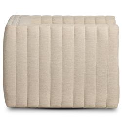 Leo Modern Classic Cream Tufted Outdoor Swivel Chair|