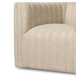 Leo Modern Classic Cream Tufted Outdoor Swivel Chair|