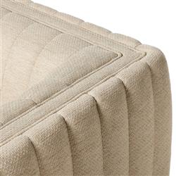Leo Modern Classic Cream Tufted Outdoor Swivel Chair|