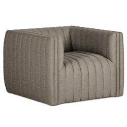 Leo Modern Classic Grey Tufted Outdoor Swivel Chair|