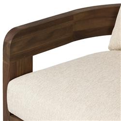 Aviel Rustic Lodge Beige Upholstered Teak Outdoor Swivel Chair|