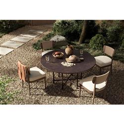 Leblanc Bronze Outdoor Dining Table - 60"|