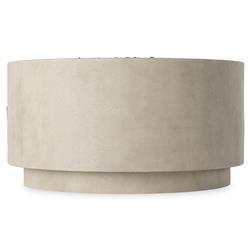Delroi Industrial Natural Concrete Gas Round Outdoor Fire Pit Table|