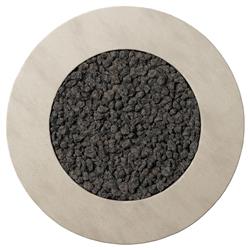 Delroi Industrial Natural Concrete Gas Round Outdoor Fire Pit Table|