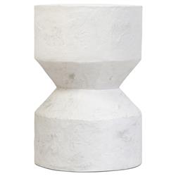 Ellory Modern Cassic Off White Concrete Round Outdoor Drink Table|