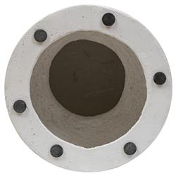 Ellory Modern Cassic Off White Concrete Round Outdoor Drink Table|