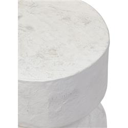 Ellory Modern Cassic Off White Concrete Round Outdoor Drink Table|