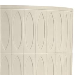 Jeremy Modern Classic White Concrete Round Outdoor Drum End Table|