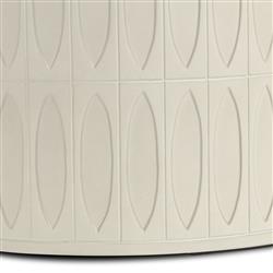 Jeremy Modern Classic White Concrete Round Outdoor Drum End Table|