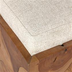 Thorn Coastal Beach Brown Teak Root Outdoor Stool|