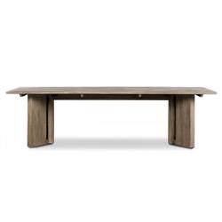 Jonathan Rustic Lodge Grey Teak Outdoor Dining Table - 110"|