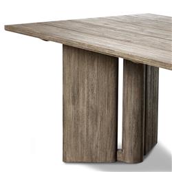 Jonathan Rustic Lodge Grey Teak Outdoor Dining Table - 110"|