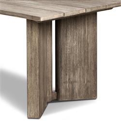 Jonathan Rustic Lodge Grey Teak Outdoor Dining Table - 110"|