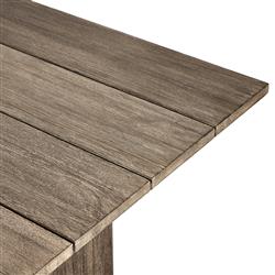 Jonathan Rustic Lodge Grey Teak Outdoor Dining Table - 110"|