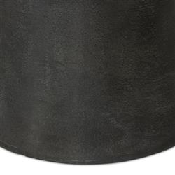 Berlin Modern Classic White Marble Grey Aluminum Round Outdoor End Table|