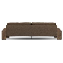 Sandari Modern Classic Brown Upholstered Teak Outdoor Sofa - 104.25"|