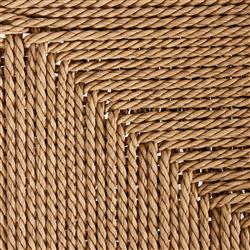 Leda Rustic Lodge Black Teak Wood Outdoor Ladderback Dining Chair|