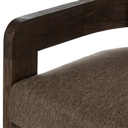 Aviel Rustic Lodge Brown Upholstered Teak Outdoor Sofa - 96"|