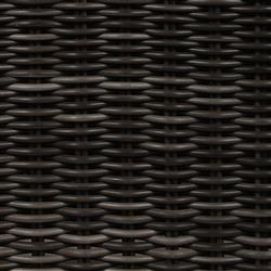 Celina Coastal Cream Upholstered Woven Wicker Charcoal Teak Outdoor Sofa - 106"|