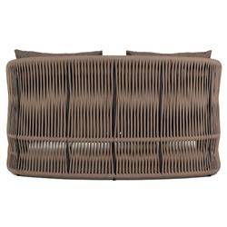 Porter Coastal Brown Upholstered Bronze Aluminum Woven Rope Outdoor Daybed|