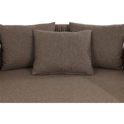 Porter Coastal Brown Upholstered Bronze Aluminum Woven Rope Outdoor Daybed|