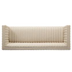 Leo Modern Classic Cream Tufted Outdoor Sofa - 97"|
