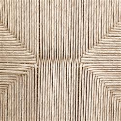 Hirom Rustic Lodge Woven Brown Teak Wood Outdoor Dining Chair|