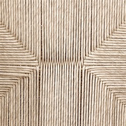 Hirom Updated Traditional Vintage White Woven Brown Teak Wood Outdoor Dining Chair|