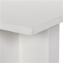 Hanne Mid Century Modern White Aluminum Square Outdoor End Table|