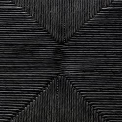 Mable Coastal Beach Black Wicker Teak Outdoor Dining Arm Chair|