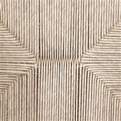 Hirom Rustic Lodge Woven Brown Teak Wood Outdoor Dining Arm Chair|