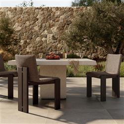 Ursula Coastal Beach Brown Woven Hyacinth Outdoor Dining Chair|